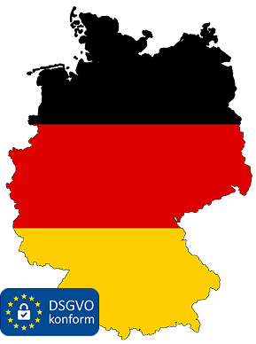 Deutschlandkarte für DSGVO-konformes Hosting in Deutschland